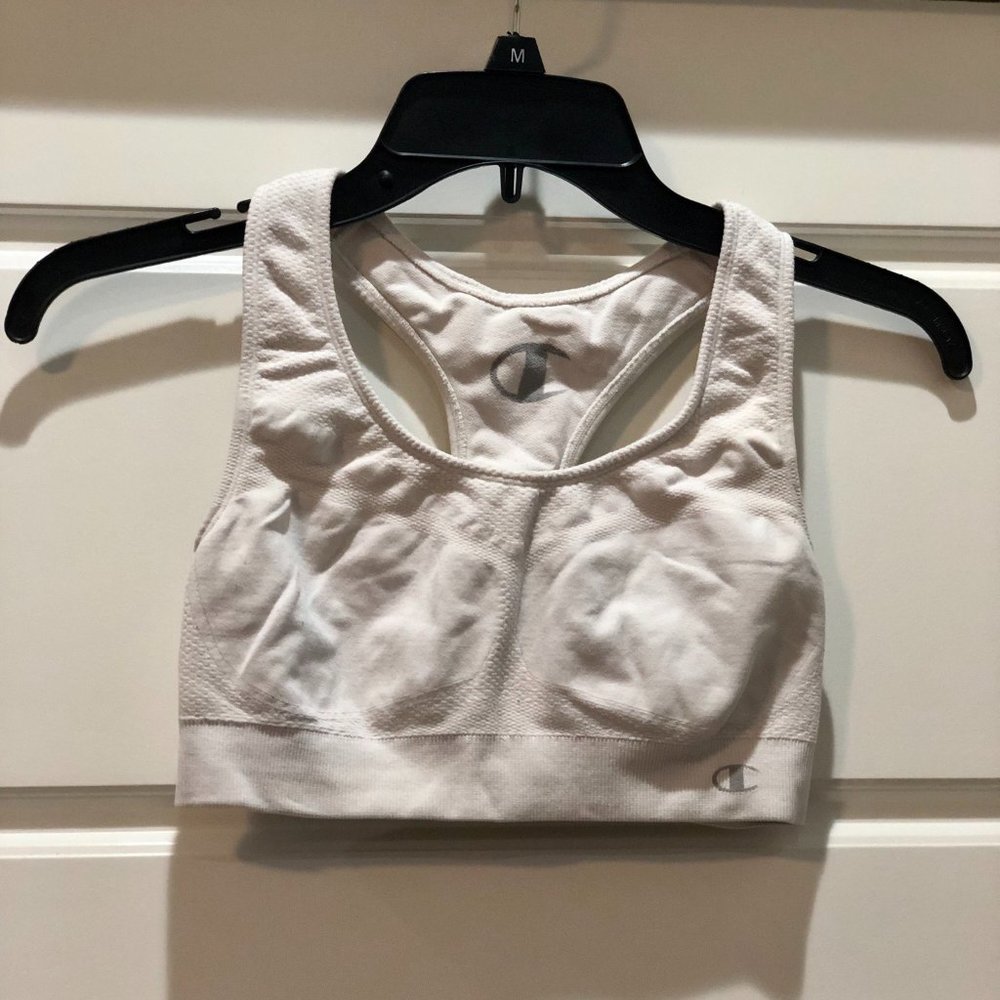 White Champion Racerback Sports Bra